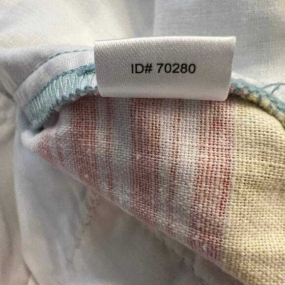 LOFT Outlet 4” Shorts Linen Blend Beach Cabana Stripe Fringe Belted Size 4 - Picture 9 of 10